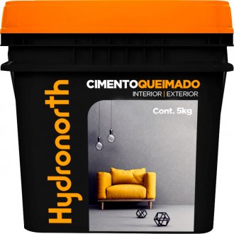 Revestimento acr�lico fosco, cor cinza cronos, 5 kg, Cimento Queimado HYDRONORTH