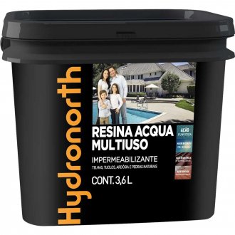 Impermeabilizante multiuso acqua, concreto, 3,6 litros, 93181, HYDRONORTH
