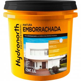 Tinta para pintura impermeabilizante, 3,6 litros, cor cr�mio, pintura emborrachada, 95694 HYDRONORTH