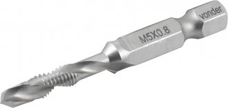 Broca/macho combinado M5 x 0,8 mm, VONDER