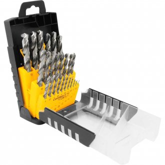 Jogo de brocas de a�o r�pido DIN 338, 1,0 mm a 13,0 mm, com 25 pe�as, VONDER