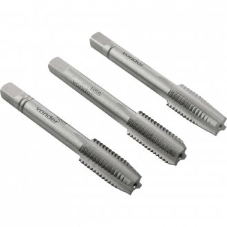 Macho manual de a�o r�pido, M8 x 1,25 mm, rosca MA, jogo com 3 pe�as, VONDER