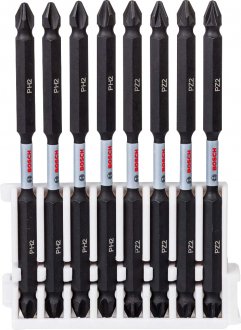 Jogo de bits/ponteiras phillips e pozidrive, encaixe de hexagonal de 1/4