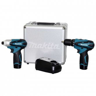 Conjunto parafusadeira/furadeira e parafusadeira com impacto, 12 V, com maleta, LCT204 MAKITA