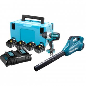 Conjunto Soprador de folhas DUB362 e Chave de impacto DTW1001, MAKITA