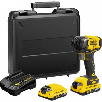 Parafusadeira a bateria de impacto, 20 V, carregador bivolt, SBI810D2K-BR, STANLEY