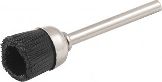 Escova tipo copo com haste para microrret�fica, 12 mm, em nylon, VONDER