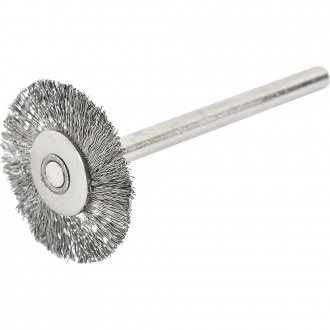 Escova circular com haste para microrret�fica, em inox, 20 mm, VONDER