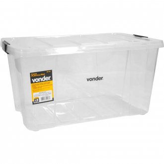 Caixa pl�stica/ba�, transparente, CBV 028, VONDER