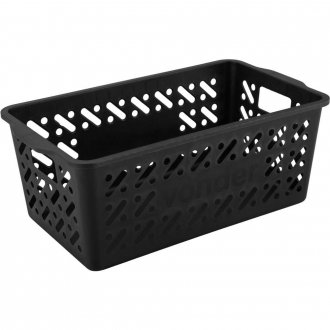 Cesto pl�stico organizador, 6 kgf, preto, VONDER