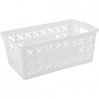 Cesto pl�stico organizador, 6 kgf, branco, VONDER