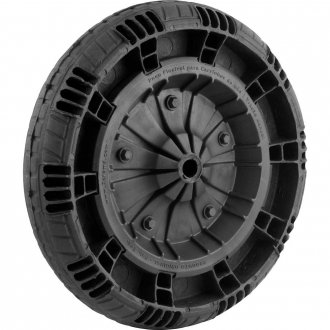 Roda completa com pneu maci�o, furo de 3/4