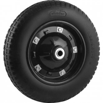 Roda completa com pneu maci�o aro 8