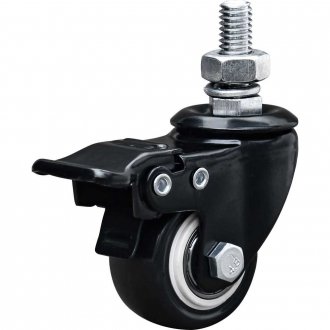 Rod�zio girat�rio leve s�rie black, base espiga, 1.5/8