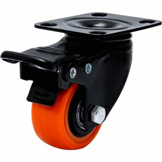 Rod�zio girat�rio leve s�rie black, base placa,  1.5/8