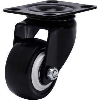 Rod�zio girat�rio leve s�rie black, base placa,  1.5/8