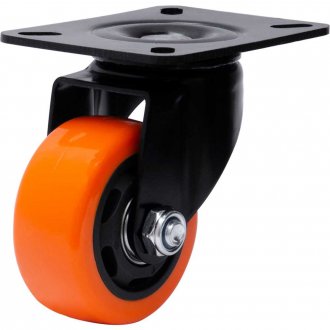 Rod�zio girat�rio leve s�rie black, base placa,  3