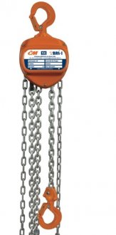 Talha manual, 0,5 tonelada (0,5 tf), eleva��o 5,0 m, CM
