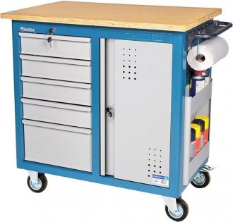 Bancada m�vel para ferramentas, 850 mm x 540 mm x 900 mm, CR-25, MARCON