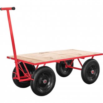 Carrinho plataforma de compensado, 300 kgf, embalagem com 02 pe�as, desmontado, NOVE54