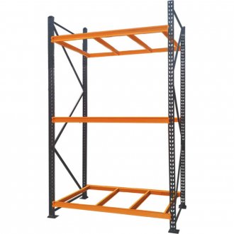 Mini porta-paletes, 1.800 mm x 3.000 mm x 800 mm, chapa de a�o, com 3 prateleiras (sem tampo), 40933 PRESTO