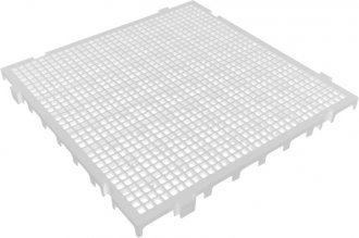 Piso pl�stico modular, 500 mm x 500 mm,  branco, 42527, PRESTO