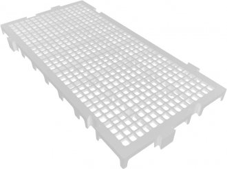 Piso pl�stico modular, 250 mm x 500 mm,  branco, 42530, PRESTO