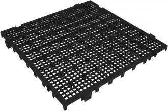Piso pl�stico modular, 500 mm x 500 mm,  preto, 42526, PRESTO