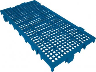 Piso pl�stico modular, 250 mm x 500 mm,  azul, 42528, PRESTO