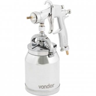 Pistola para pintura com caneca em alum�nio tipo suc��o PSV 200, VONDER