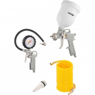 Jogo de acess�rios para compressor, com 4 pe�as, ACV 4, VONDER