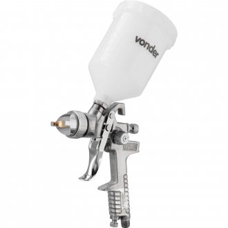 Pistola para pintura, tipo gravidade, com caneca pl�stica, PGV 600, VONDER