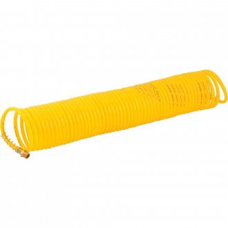 Mangueira/tubo poliuretano amarelo, espiral, conector 1/4