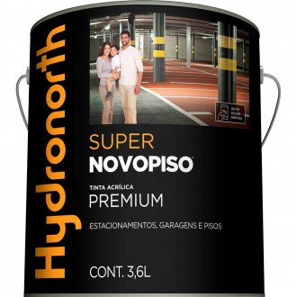Tinta acr�lica para piso, semibrilho, vermelho bandeira, 3,6 litros, 6880, HYDRONORTH