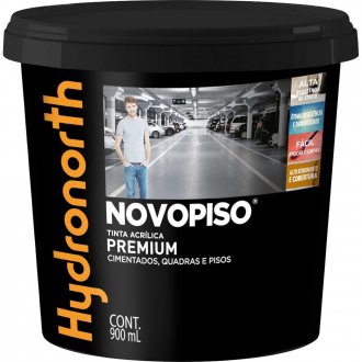 Tinta acr�lica para piso, fosco, preto, 0,9 litros, 93301, HYDRONORTH