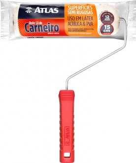 Rolo de l� para pintura, 15 cm, com cabo, 328/15 ATLAS