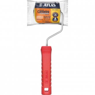Rolo de pintura de l� mista com suporte met�lico, 5 cm, AT228/5 ATLAS