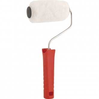 Rolo de l� de carneiro para pintura, 9 cm, com cabo, ATLAS
