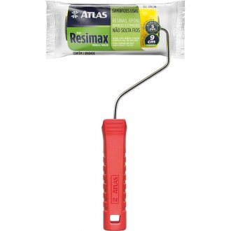 Rolo de pintura de l� sint�tica com suporte met�lico, 9 cm, RESIMAX, 339/9A ATLAS