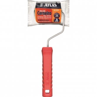 Rolo de l� natural para pintura, 5 cm, com cabo, 328/5 ATLAS