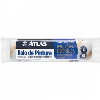 Rolo de pintura em l� sint�tica sem suporte, 23 cm, antirrespingos, 773/10 ATLAS