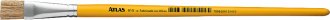 Pincel achatado, n� 10, cerdas brancas e cabo amarelo, 915/10, ATLAS