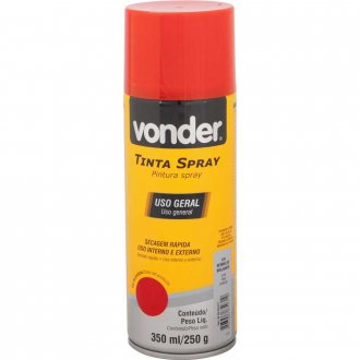 Tinta em spray vermelha, 350 ml/250 g, VONDER