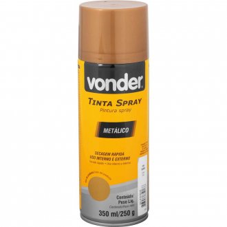 Tinta em spray met�lico, ouro, 350 ml/250 g, VONDER