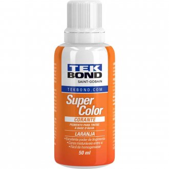 Corante l�quido para tinta a base d'�gua, laranja, 50 ml, TEKBOND