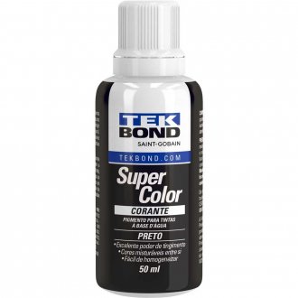 Corante l�quido para tinta a base d'�gua, preto, 50 ml, TEKBOND