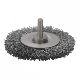 Escova circular a�o ondulado 50 mm x 13 mm, haste 6 mm, fio 0,30 mm, ABRASFER