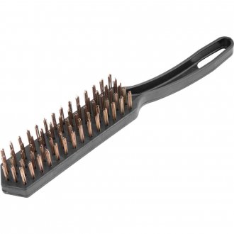 Escova manual com cerdas de a�o, 5 fileiras, com cabo de pl�stico, VONDER