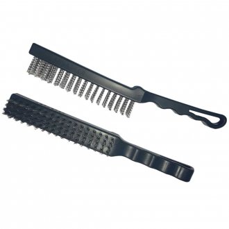 Escova manual, inox, com cabo pl�stico,16 X 4 com fio, 0,40 mm, uso geral, 1777/4, ABRASFER