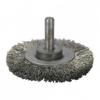 Escova circular a�o ondulado 50 x 6 mm, haste 6 mm, ABRASFER